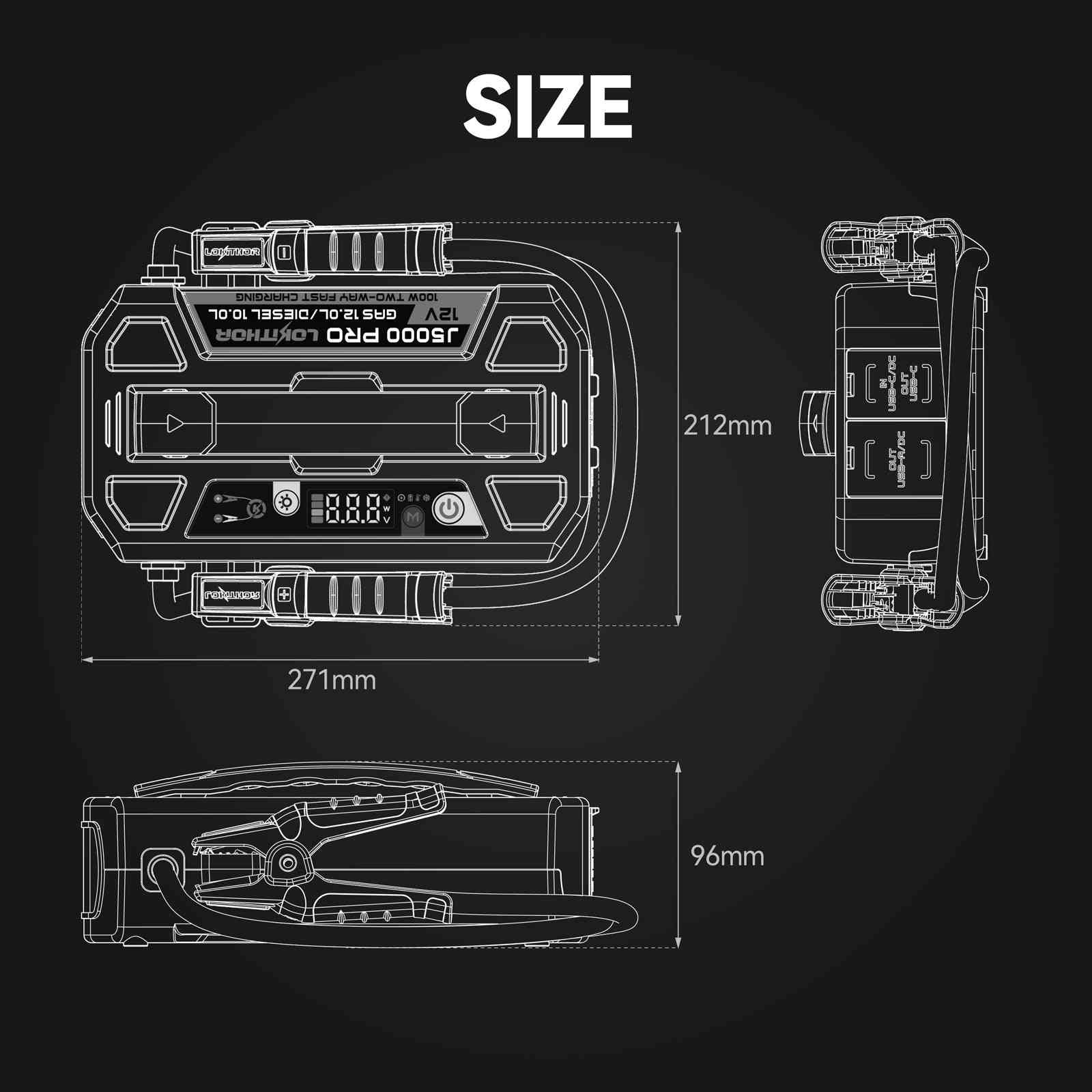 LOKITHOR J5000 PRO ConnectMax Jump Starter with 100W Fast Charging