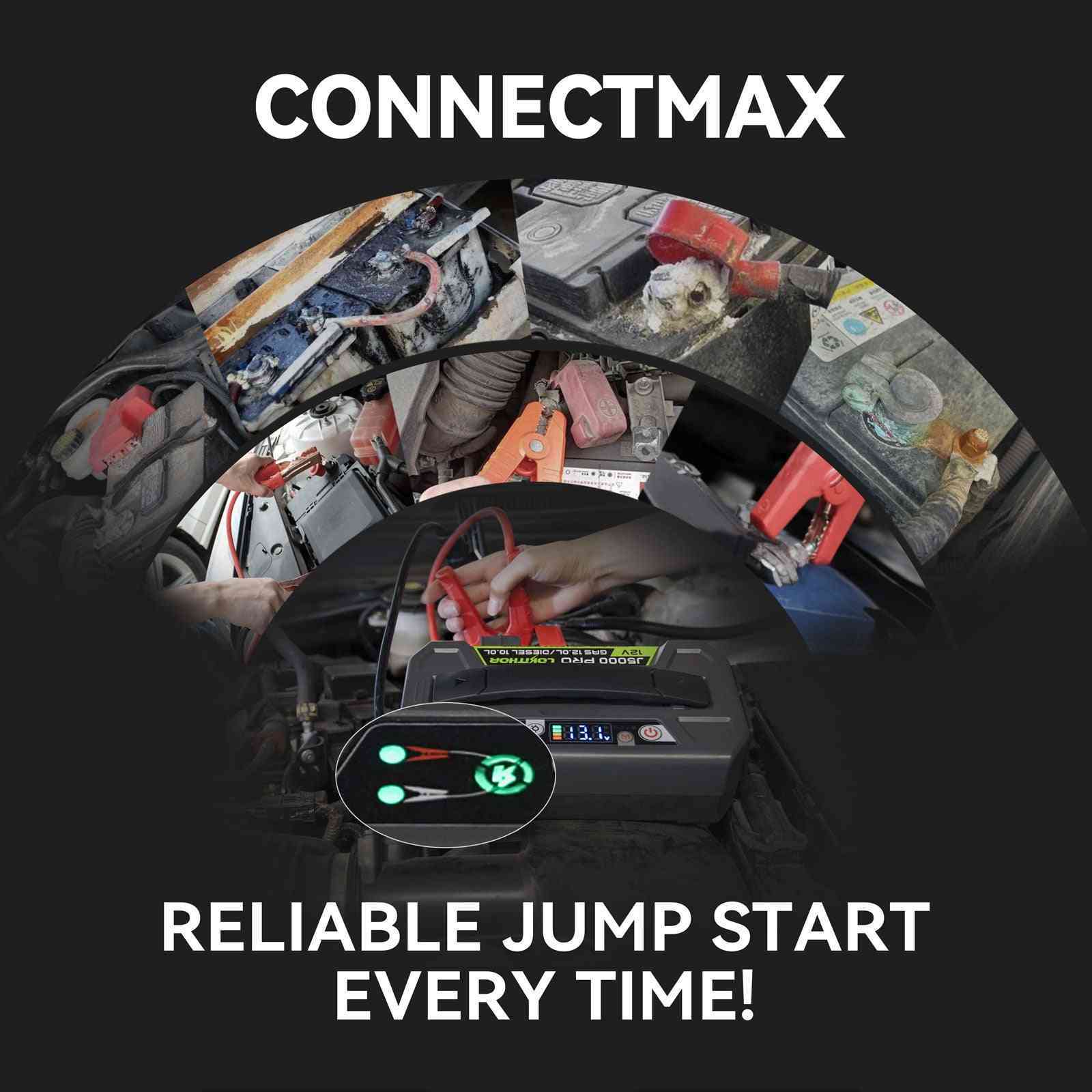 LOKITHOR J5000 PRO LiFePO4 Jump Starter 5000A with 100W Two-Way Fast Charging for 12.0L Gas / 10.0L Diesel