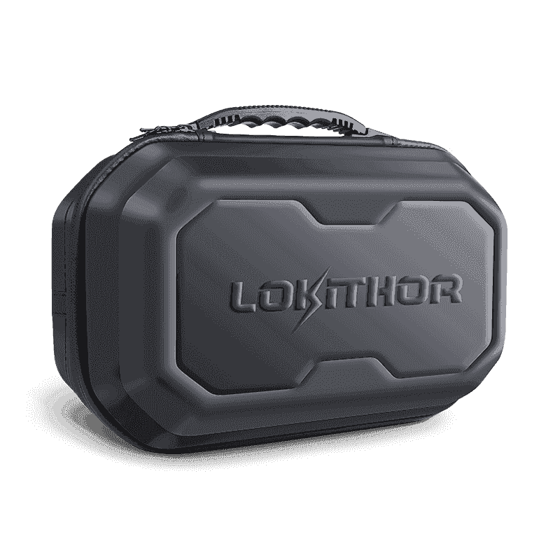 LOKITHOR EVA jump starter case, durable black design