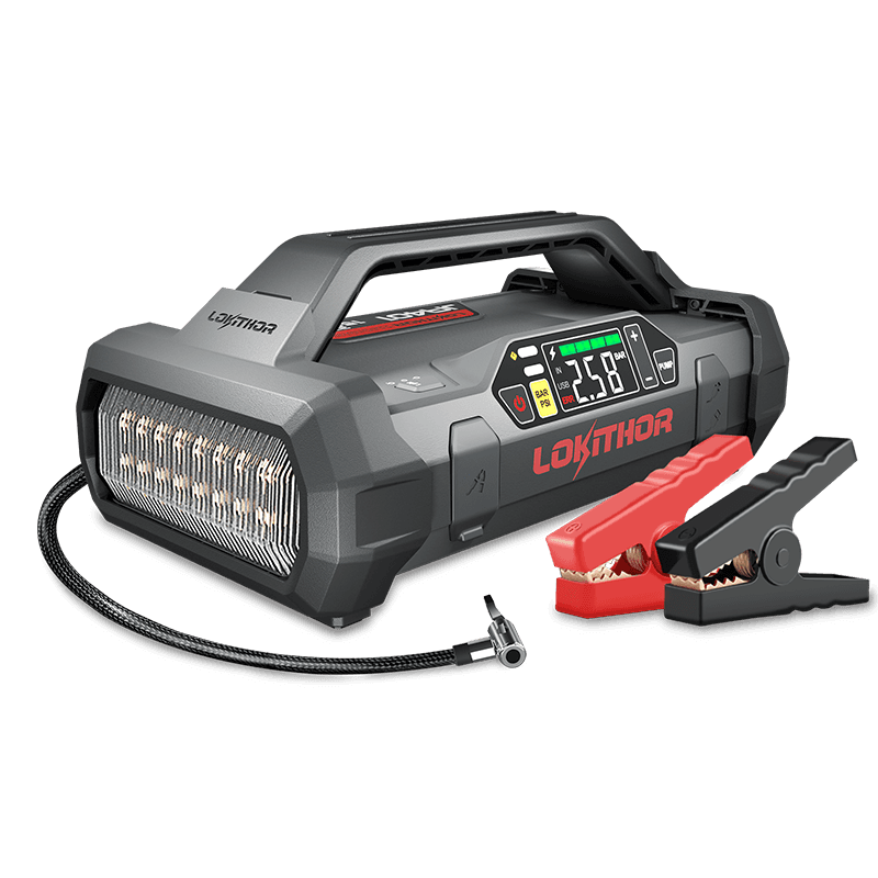 LOKITHOR JA401 Jump Starter with Air Compressor 60W Two-way Fast Charging 3750Amp