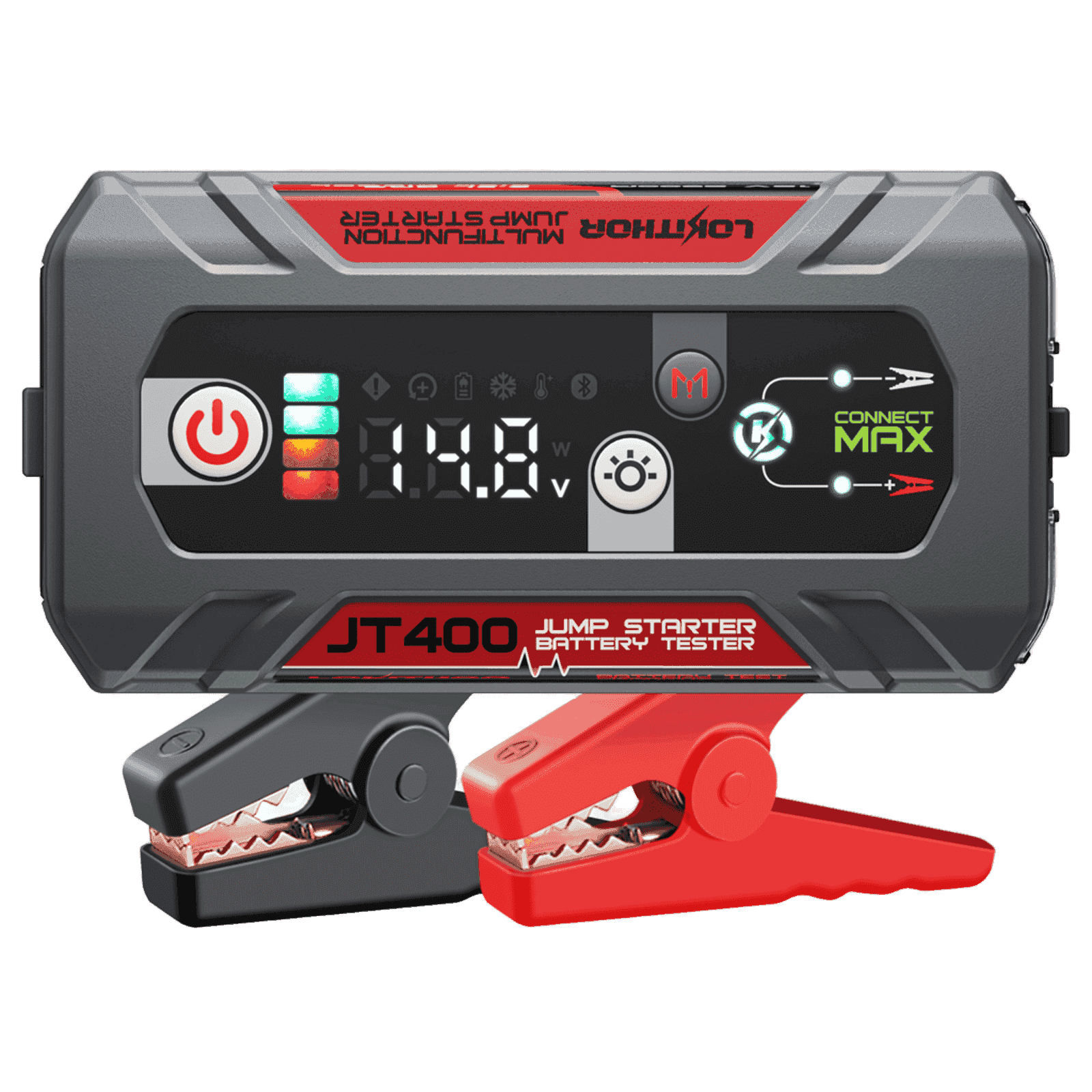 LOKITHOR JT400 100-2000 CCA Bluetooth Car Battery Tester Jump Starter 2500 Amps