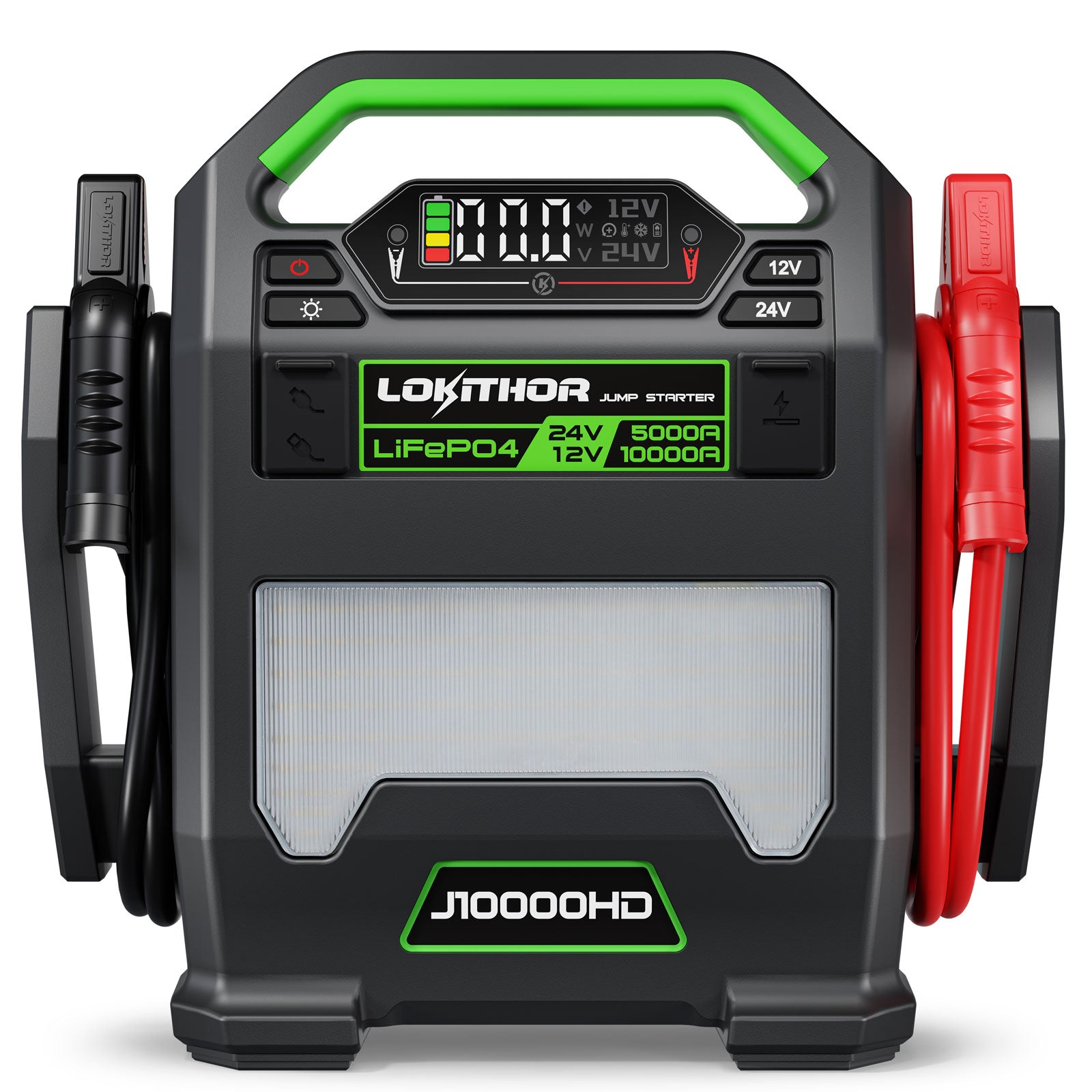 LOKITHOR J10000HD Heavy Duty Jump Starter 12V 10000A / 24V 5000A with Auto-Sensing Booster for Semi-Trucks & Large Engines