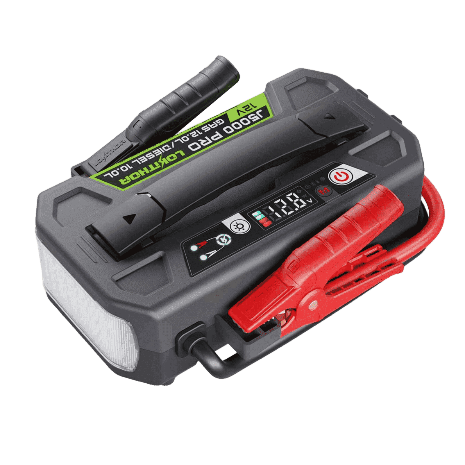 LOKITHOR J5000 PRO LiFePO4 Jump Starter 5000A with 100W Two-Way Fast Charging for 12.0L Gas / 10.0L Diesel