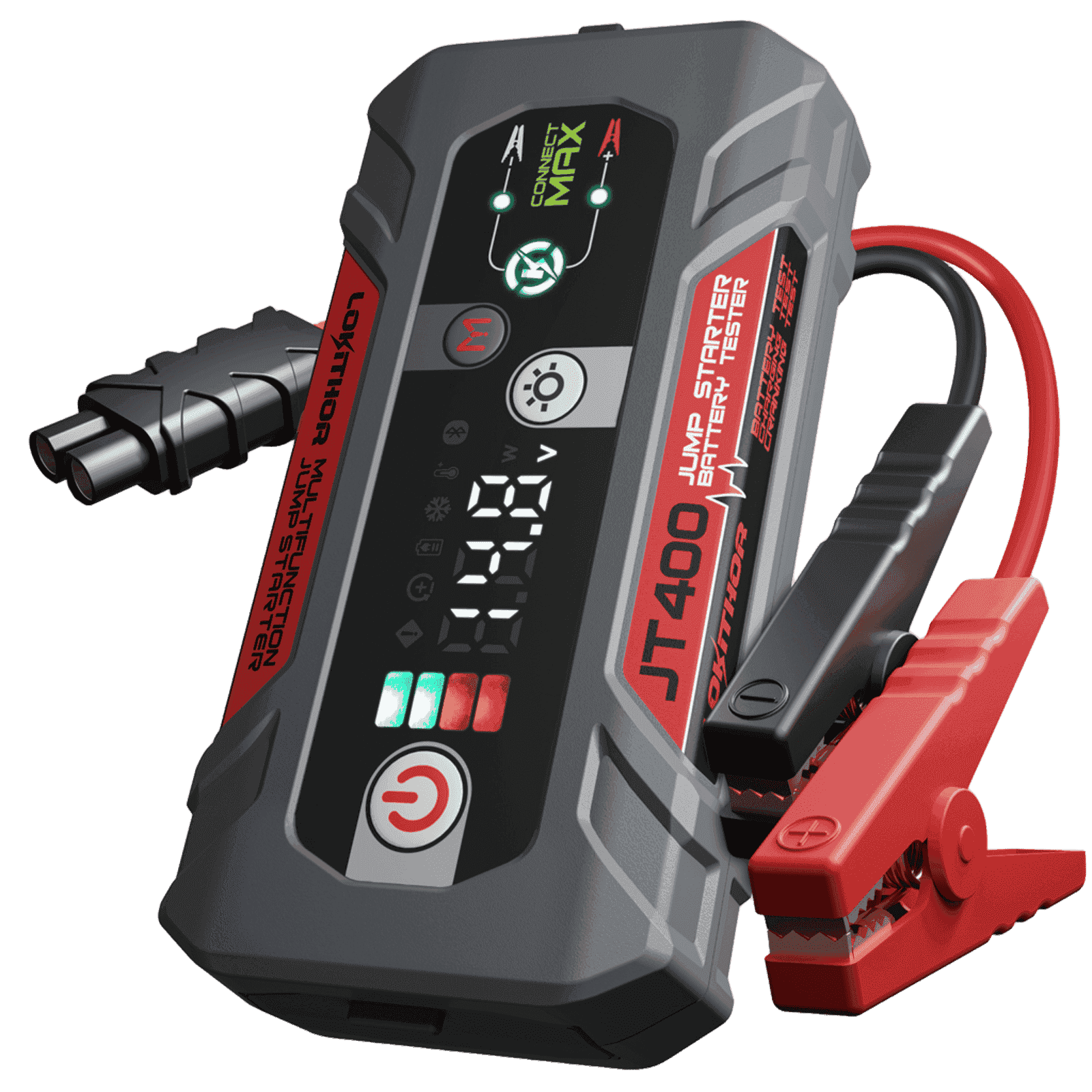 LOKITHOR JT400 100-2000 CCA Bluetooth Car Battery Tester Jump Starter 2500 Amps