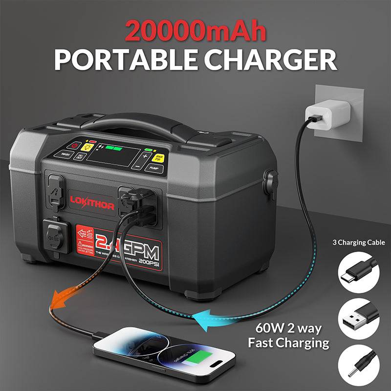LOKITHOR AW401 portable charger with fast charging