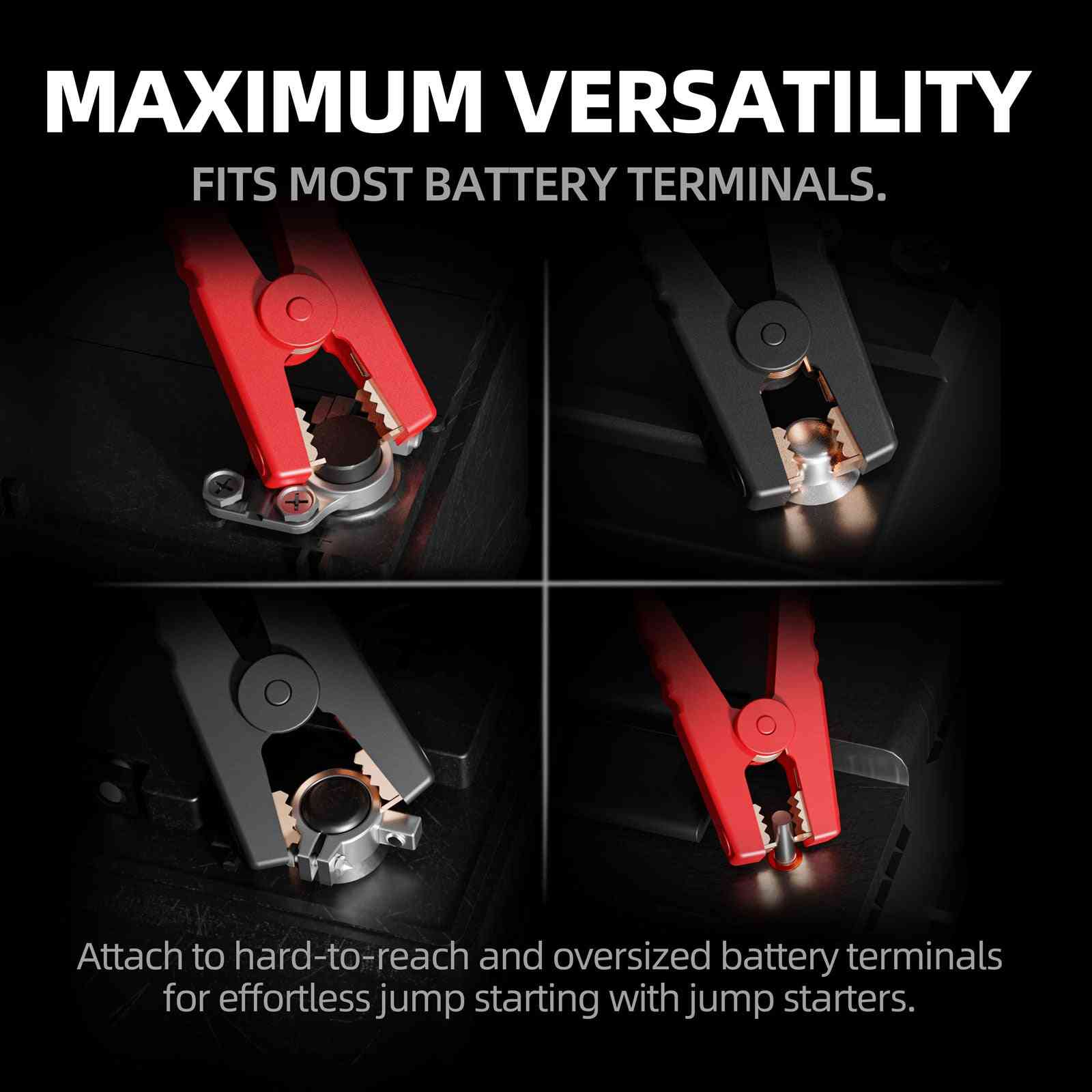LOKITHOR Clamp6 Battery Clamps Cable with EC8 Adapter for JA301, JA302, JA401, AW401, J401, J401X, J402 Jump Starter