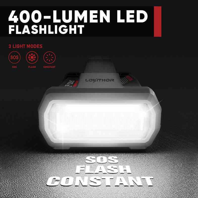LOKITHOR JA400 400-lumen LED flashlight with SOS mode