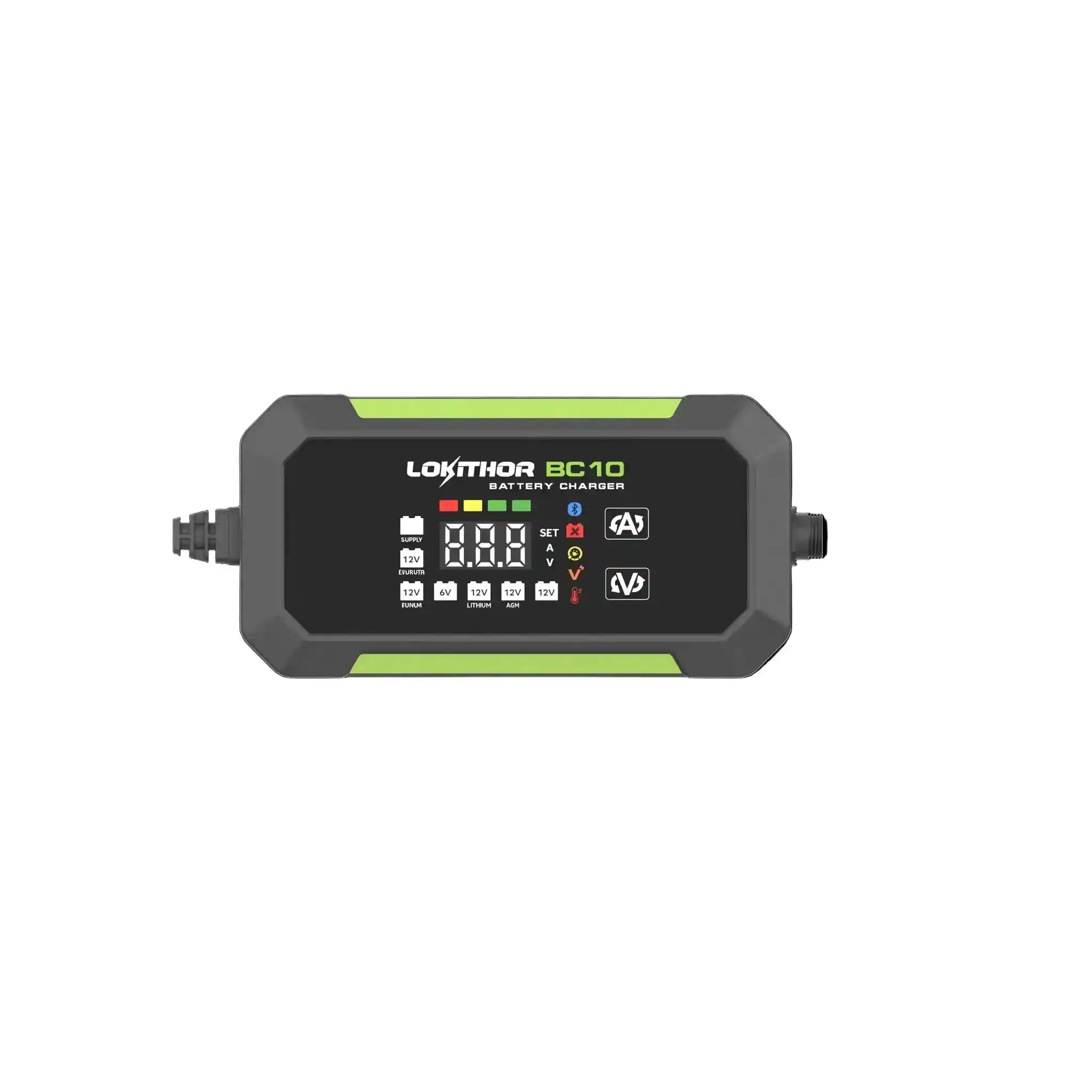 LOKITHOR BC10 6V/12V 10A Smart Battery Charger & Maintainer