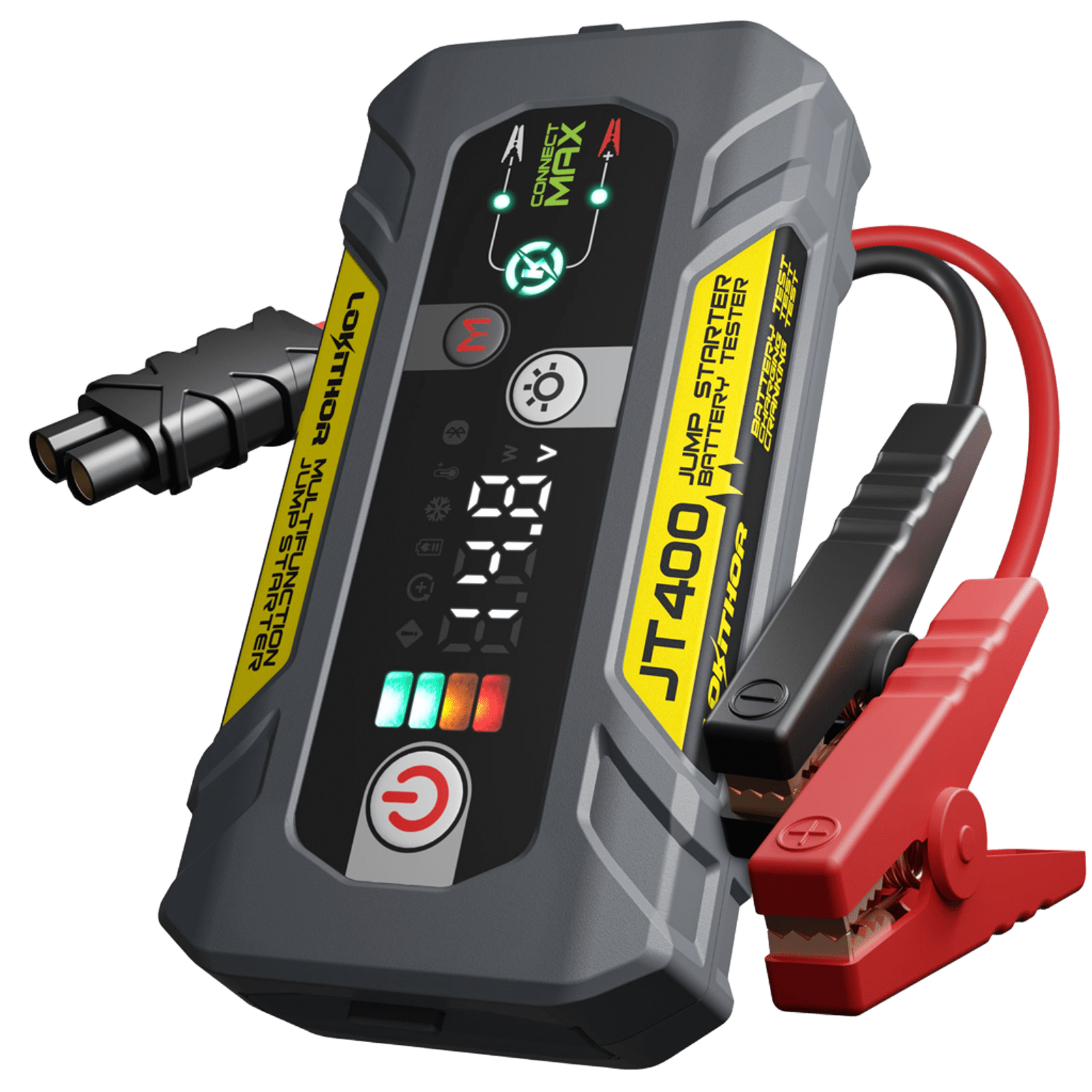 LOKITHOR JT400 100-2000 CCA Bluetooth Car Battery Tester Jump Starter 2500 Amps