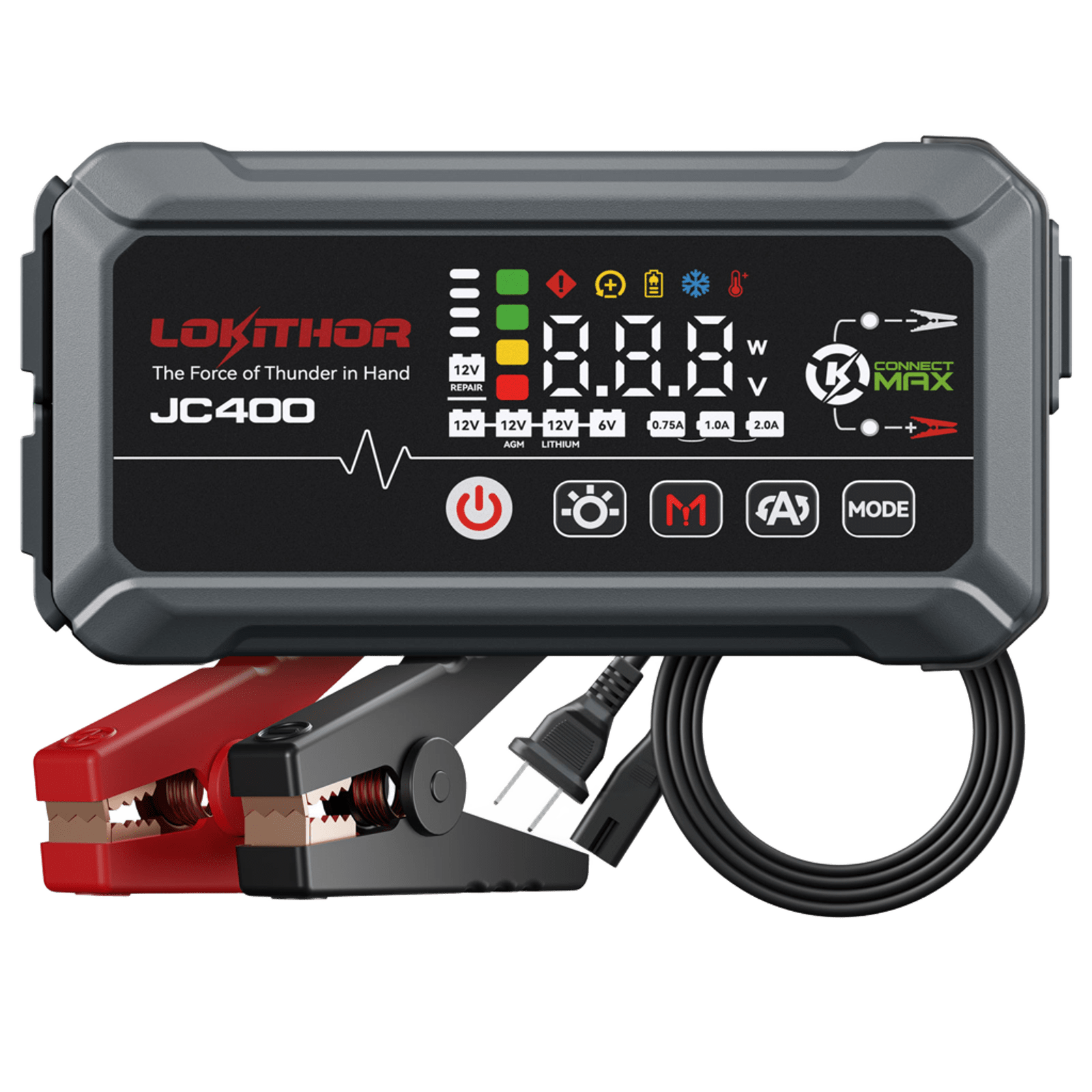 LOKITHOR JC400 Car Battery Maintainer, Trickle Charger and Desulfator Jump Starter