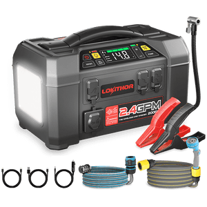 LOKITHOR AW401 Jump Starter with Pressure Washer Air Compressor 2500Amp