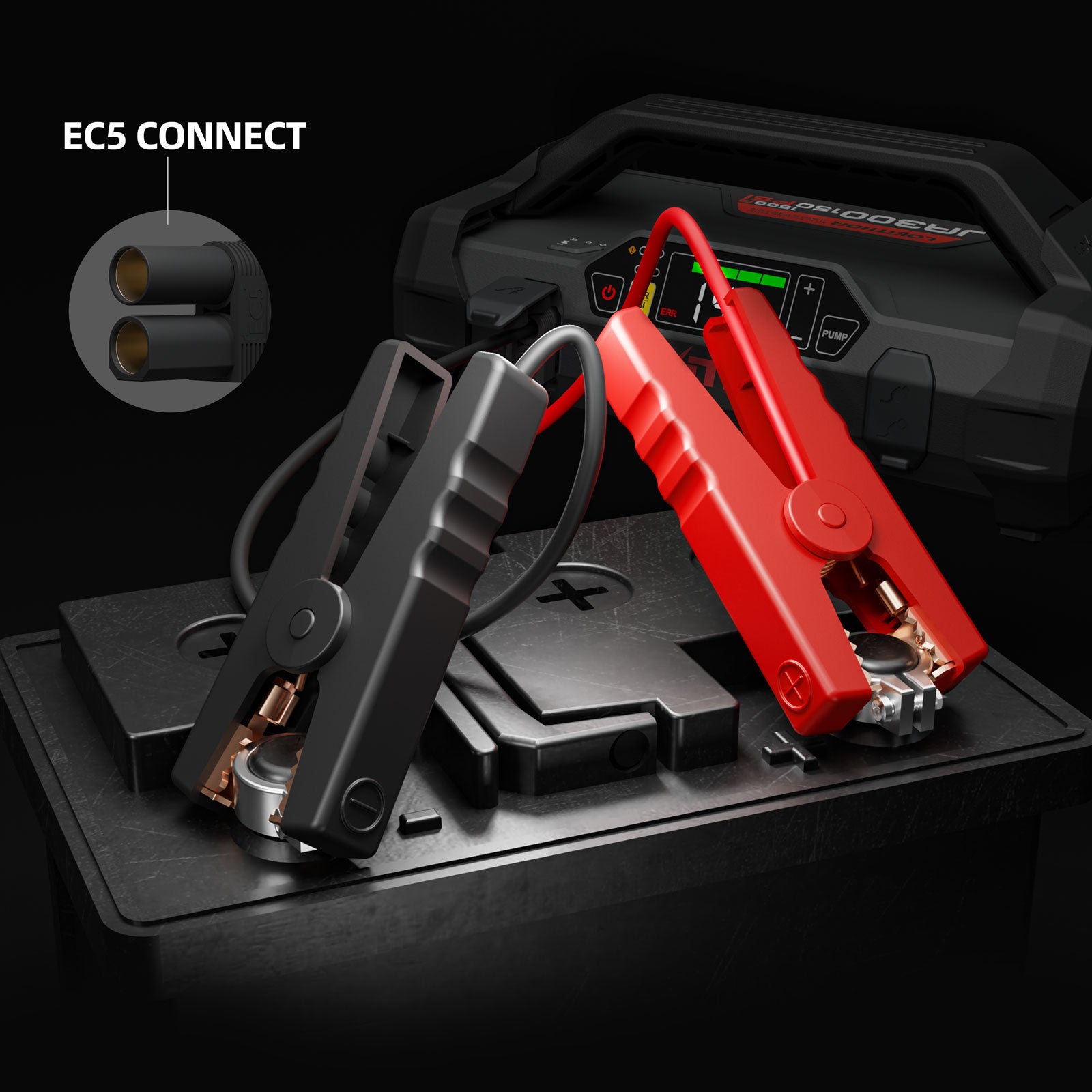 LOKITHOR Clamp8 Jumper Cable Booster Clamps with EC5 Adapter for JA300, JA400 Jump Starters