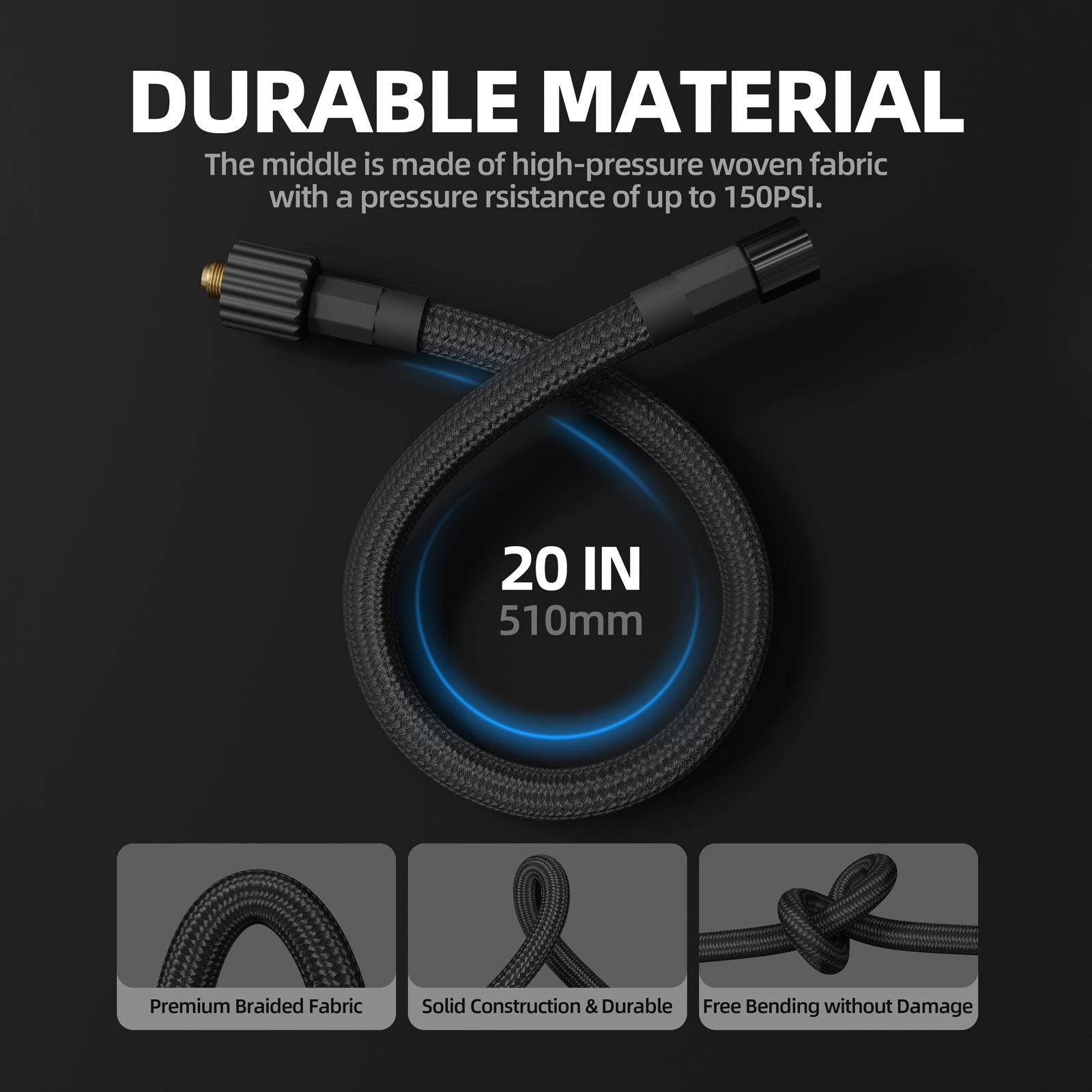 LOKITHOR Hose01 Air Pump Inflator Hose Tube for JP400, JPD400 Jump Starter