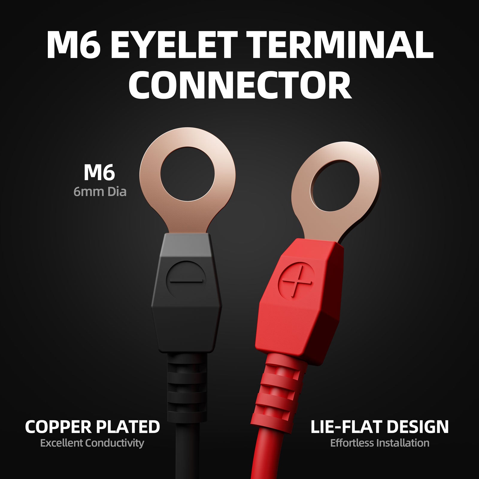 LOKITHOR Cable04 X-Connect M6 Eyelet Terminal 16 AWG Cable with EC5 Adapter for JC400