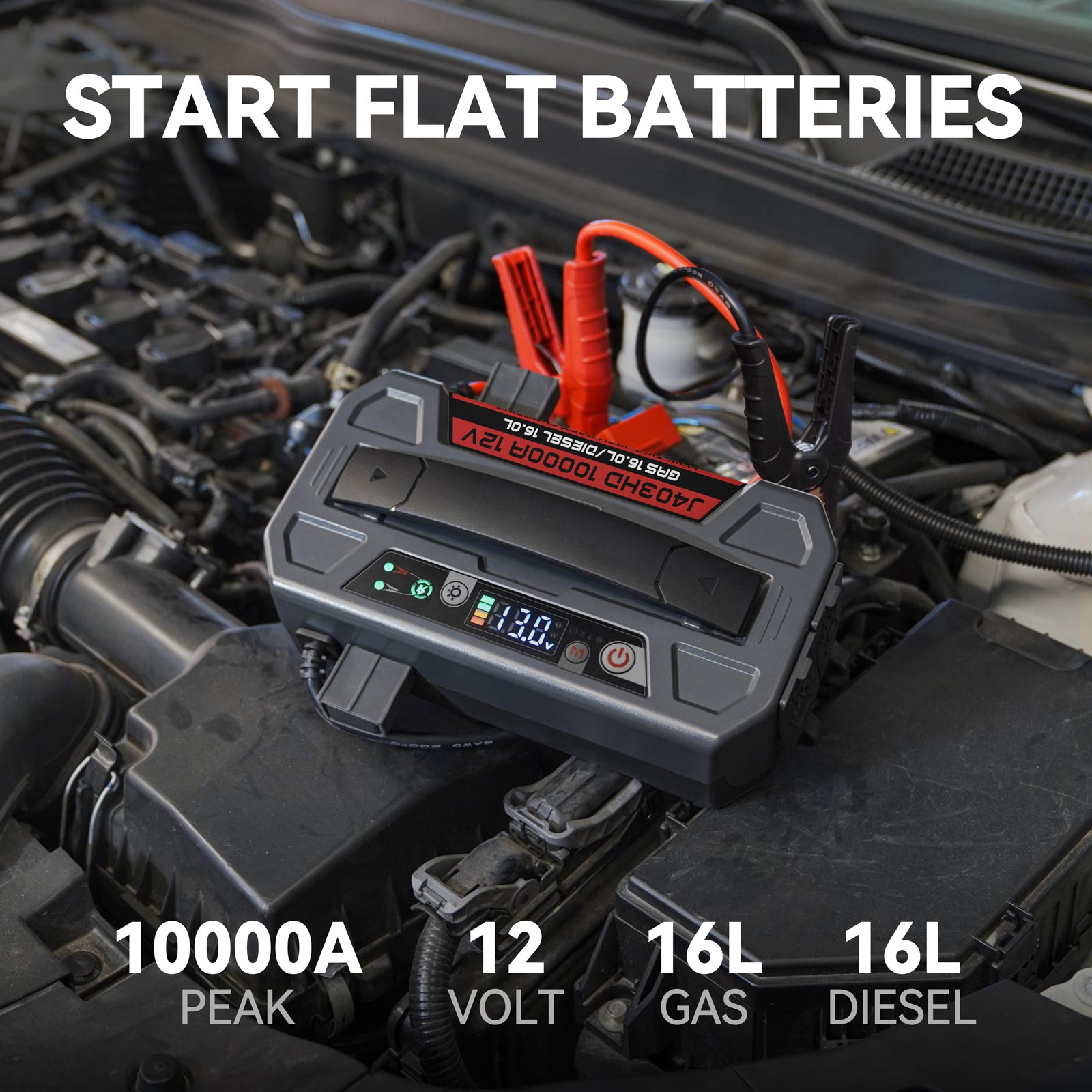Lokithor J403HD LiPO 12V 236.8Wh 10000A Jump Starter with ConnectMax