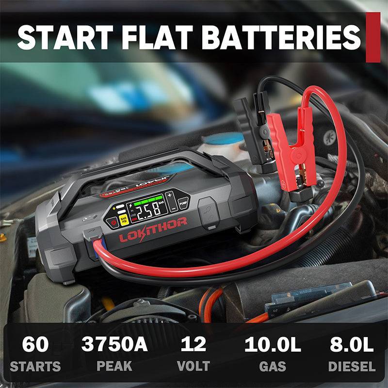 LOKITHOR JA401 Jump Starter with Air Compressor 60W Two-way Fast Charging 3750Amp