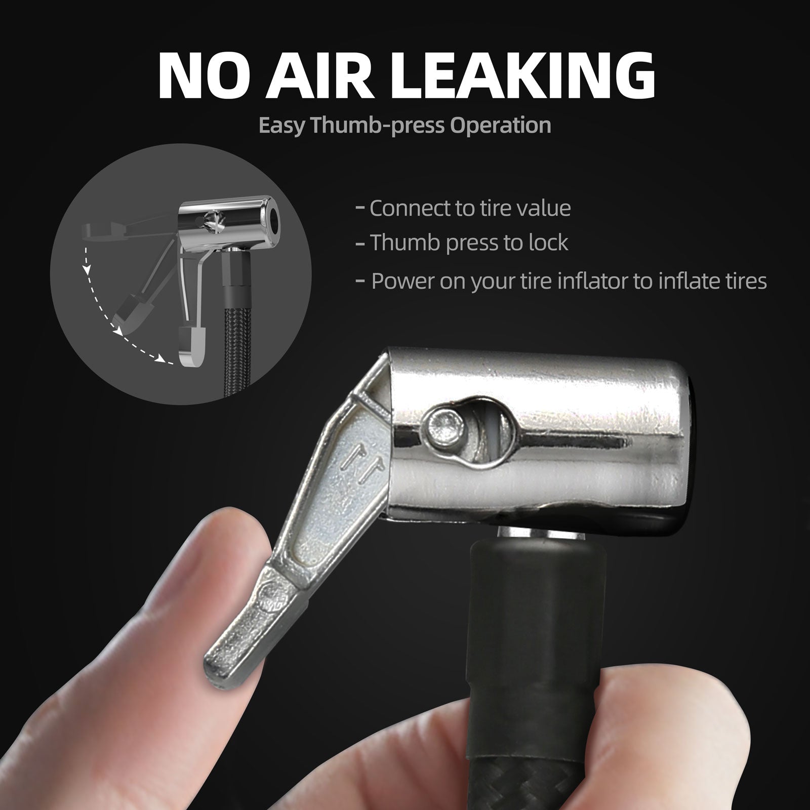 LOKITHOR Hose02 Tire Extension Hose Inflator Tube for JA300, JA400, JA301, JA302, JA401, AW401 Jump Starter