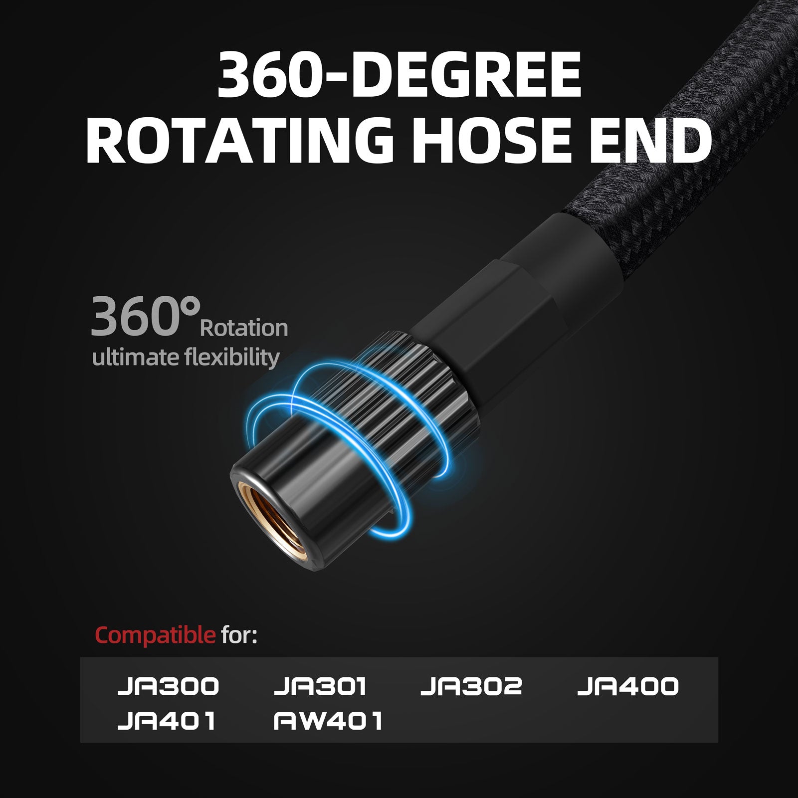 LOKITHOR Hose02 Tire Extension Hose Inflator Tube for JA300, JA400, JA301, JA302, JA401, AW401 Jump Starter