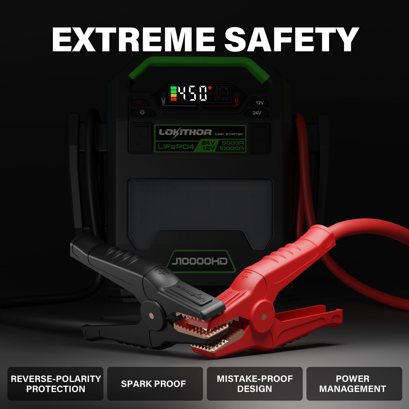 LOKITHOR J10000HD 12V 10000 Amp and 24V 5000 Amp Jump Starter