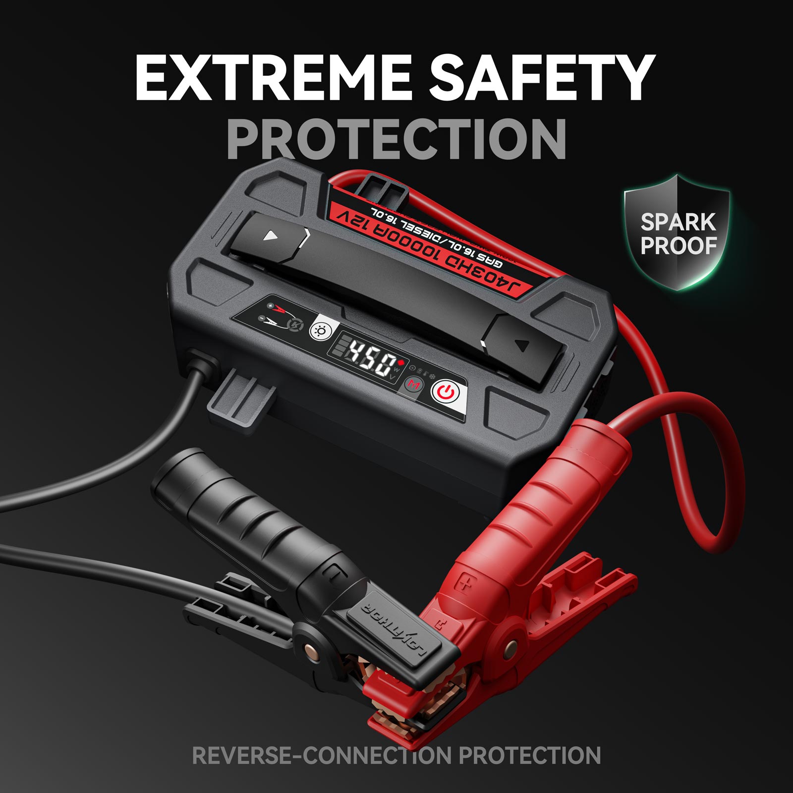 Lokithor J403HD LiPO 12V 236.8Wh 10000A Jump Starter with ConnectMax