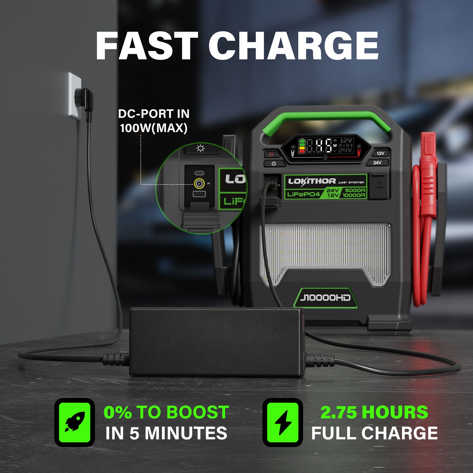 LOKITHOR J10000HD 12V 10000 Amp and 24V 5000 Amp Jump Starter