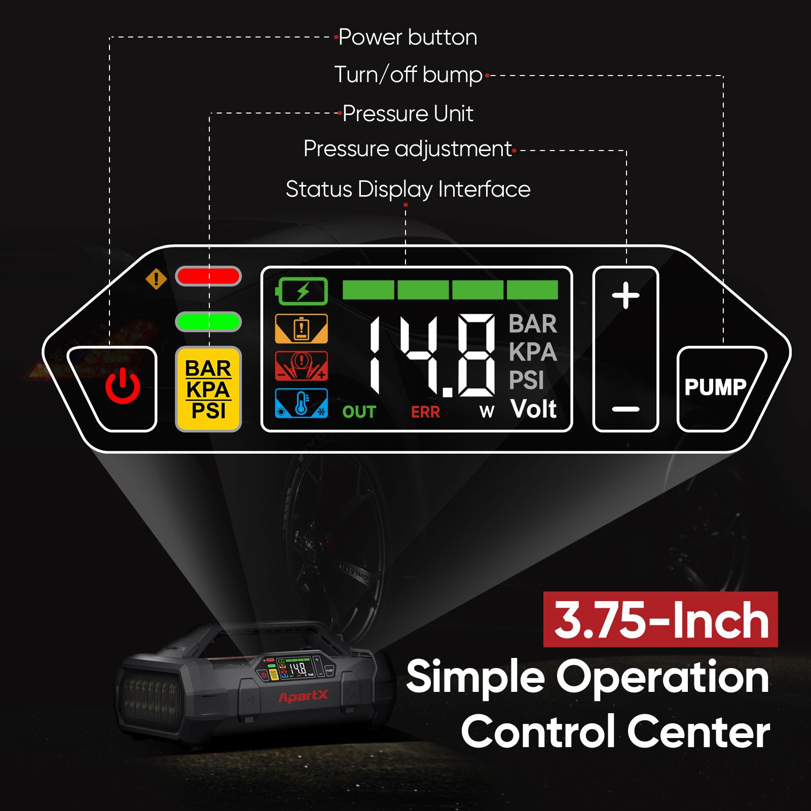 ApartX Jump Starter with Detachable Battery