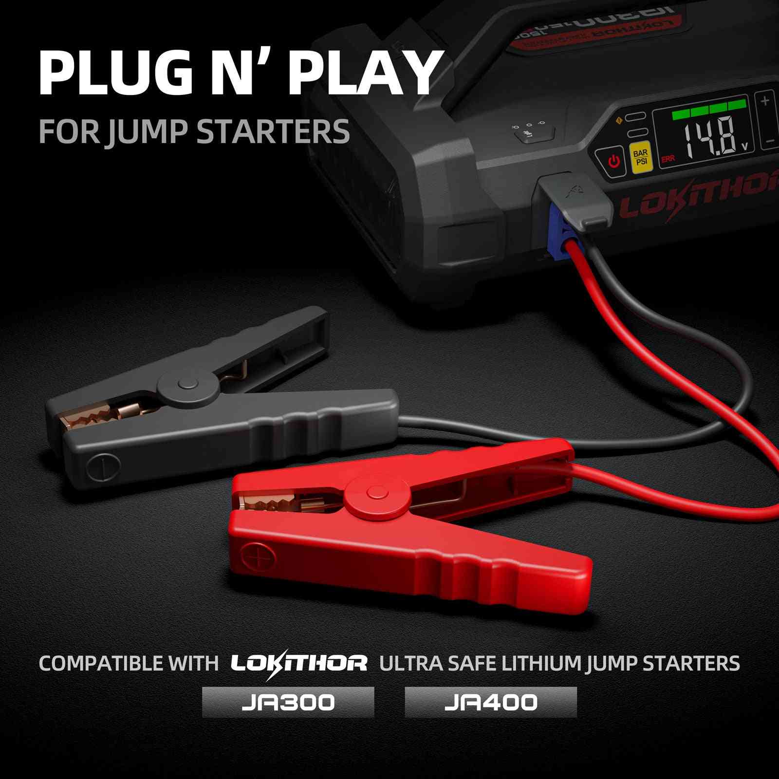 LOKITHOR Clamp8 Jumper Cable Booster Clamps with EC5 Adapter for JA300, JA400 Jump Starters
