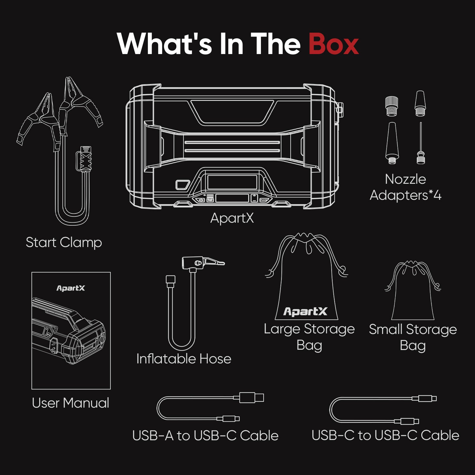 ApartX Jump Starter with Detachable Battery
