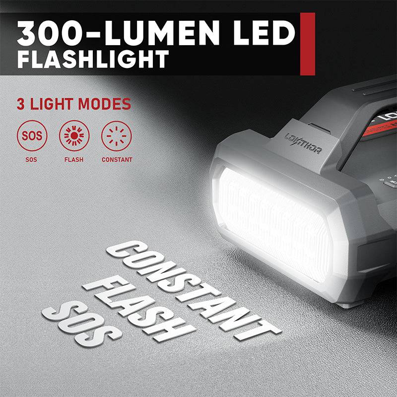 LOKITHOR JA301 with 300-lumen LED flashlight
