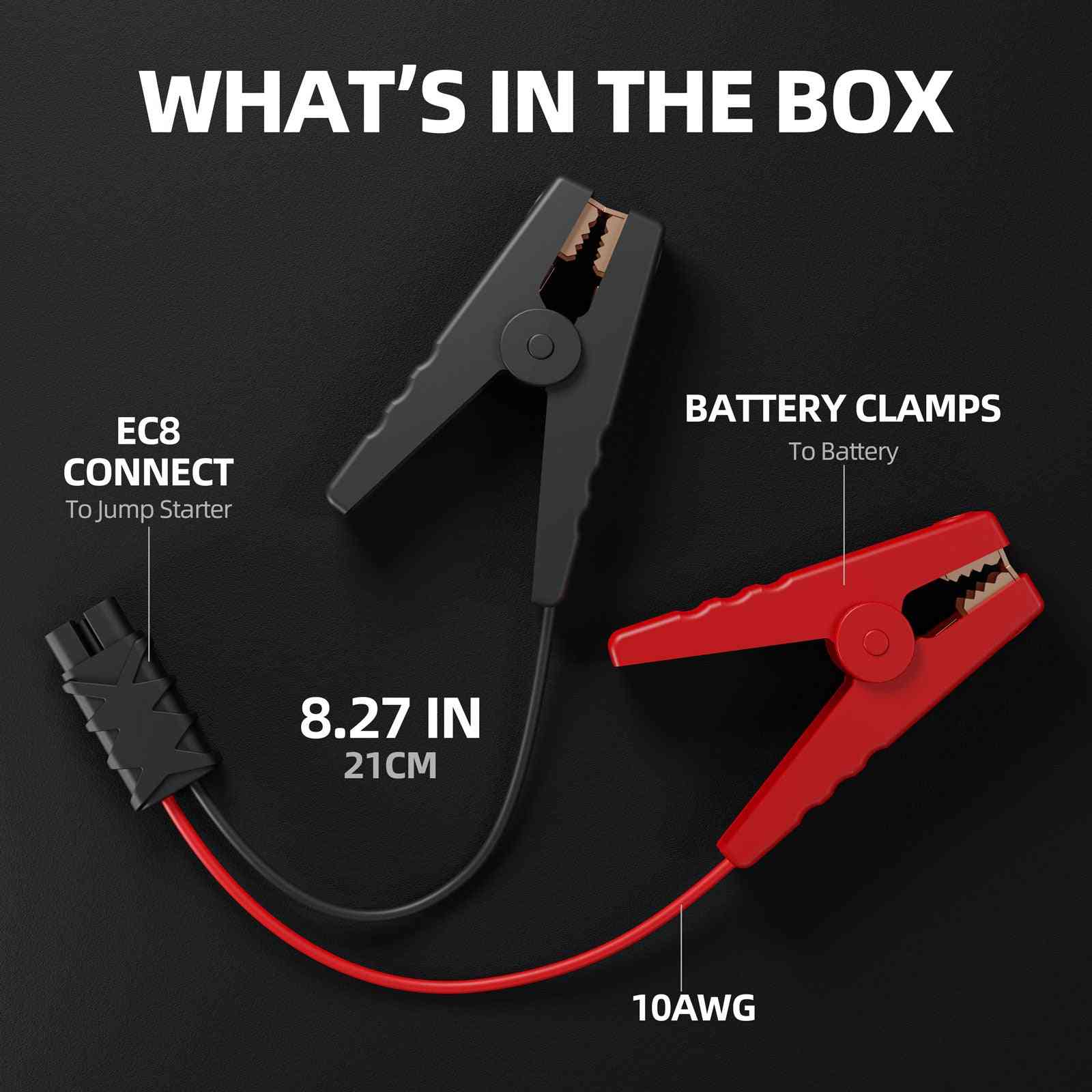 LOKITHOR Clamp10S Battery Clamps Cable Replacement for J400 Jump Starter