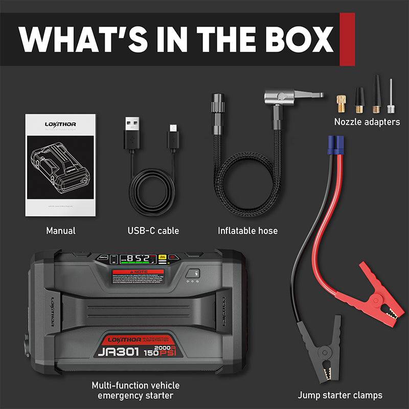 LOKITHOR JA301 box contents and accessories