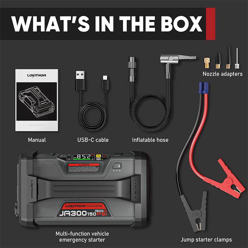 LOKITHOR JA300 box contents with accessories